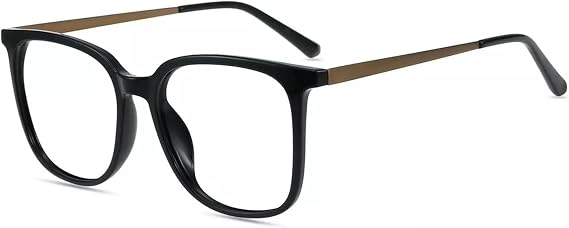 Firmoo Oversized Blue Light Blocking Glasses for Women/Men, Large Square Frame Computer Glasses for Screens