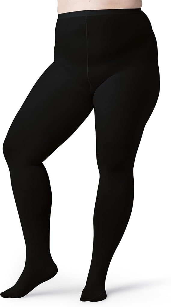 Plus Size Tights for Women | 60D Opaque Stockings | Ultra Soft Pantyhose