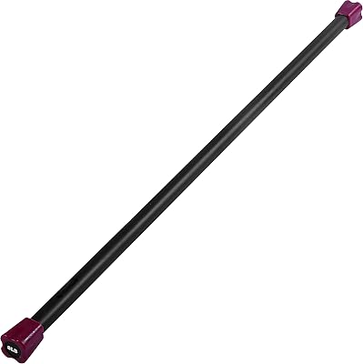 JFIT Weighted Workout Bar with Rubber Padding