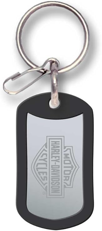 Harley-Davidson Bar & Shield Metal Rubber Tag Key Chain P4286