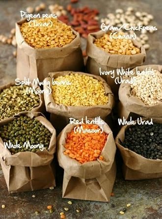Dals Pack 4lb Each (Urad Dal , Split Moong Dal , Whole Moong Dal, Toor Dal, Chana Dal) by Swad
