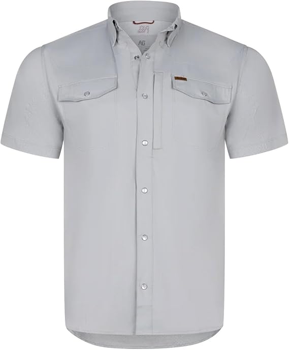 AG-GEAR Men's Short Sleeve Stockyard Pearl Snap Shirt, Breathable Button-Down Western Shirt for Men