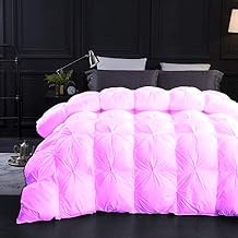 Winter Warm 1650-TC Pinch Pleated Down Comforter Oversized King Plus (128x120) 1-Piece All-Season Duvet Insert, 850 GSM Micro Fill with All Side Corner Tabs 100% Egyptian Cotton