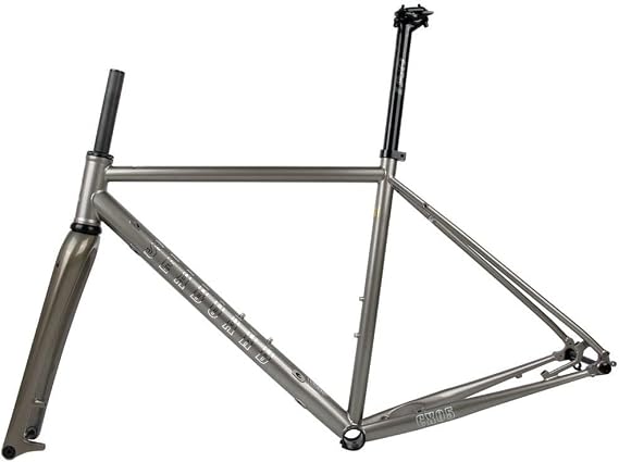 Cr-mo Steel Road Bike Frameset Disc Brake Road Cyclocross Frame Thru Axle 100/142mm Internal Routing Frame with Carbon Fork 44/47/50/53/56CM