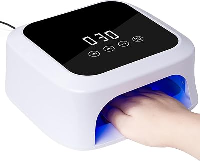UV LED Nail Lamp with Detachable Reflective Base,36 Beads Large LCD Screen, Auto Sensor & 4 Timer Settings,Nail Dryer Lights for Acrylic Nail Gels - Professional Gel Polish Dryer for Home & Salon Use