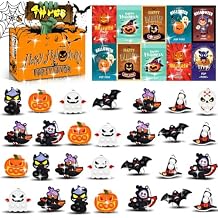 BicMan 48pack Halloween Mini Pop Keychain Toy Party Favor, Fidget Toys Pack Relieves Stress Anxiety Bauble, Classroom Rewards, Goodie Bag Stuffers
