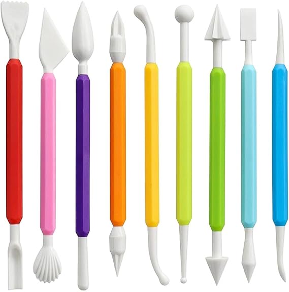 LINPHCEY Air Dry Clay Tools for Kids Ages 8+ Pottery Clay Tool Kit Plastic Clay Sculpting Tools Set for DIY Project, Modeling Polymer Clay Toys Safe & Easy Grip for Beginners & Craft Lovers