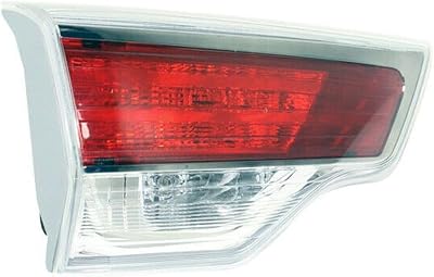 Tail Light for Toyota for Highlander 2014-2016 Rear Inner Taillight Taillamp Lamp Left Side Plastic Red&Clear Lens Smooth TO2802115 127-10919