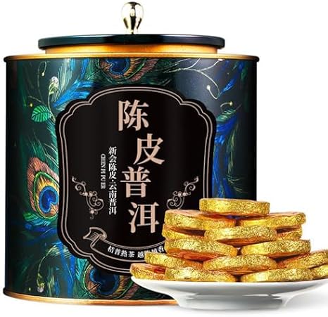 Premium Fermented Pu'er Ripe Tea with Aged Tangerine Peel 250g/8.82oz Choice of Quality