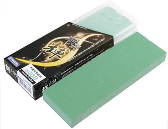 Naniwa Professional Whetstone Goken Kagayaki #400 with Grinding Stand and Storage Case 210×70×20mm NK-2204