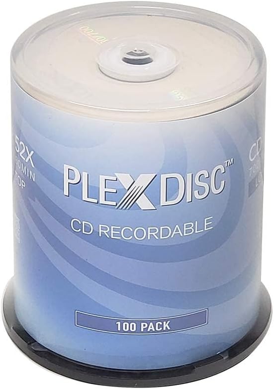 CD-R 700MB 80 Minute 52x Recordable - 100 Pack Cake Box (FFP) 631-805-BX, 100 Discs