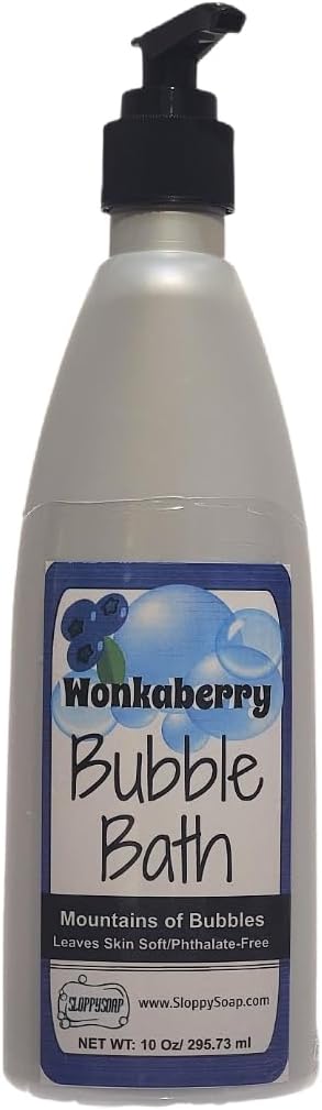 Wonkaberry Bubble Bath by SloppySoap, 10 fl oz, Phthalate-Free