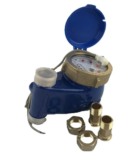 DAE V-75P Vertical Water Meter with Pulse Output, 3/4 NPT Couplings, Measuring in Gallons