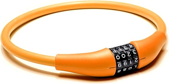 EZ866 Bicycle Lock 4-Dial Cable Combination Lock, All-Weather, 60cm