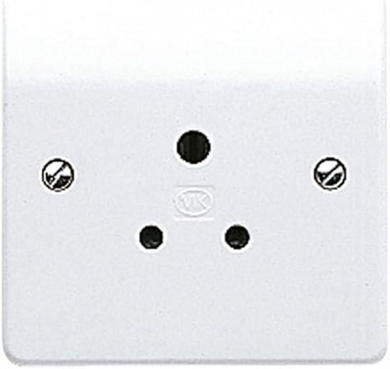 MK K771WHI 5 amp 1-Gang Round-Pin Socket, K771 WHI