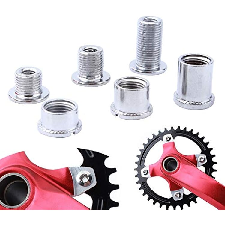 Pack of 5 Chainring FemaleMale Bolts Nuts with Multiple Size Options for Single, Double and Triple chainrings