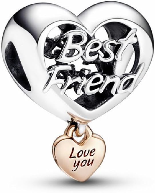 PANDORA Best Friend Sterling Silver And 14K Rose Gold-Plated Charm