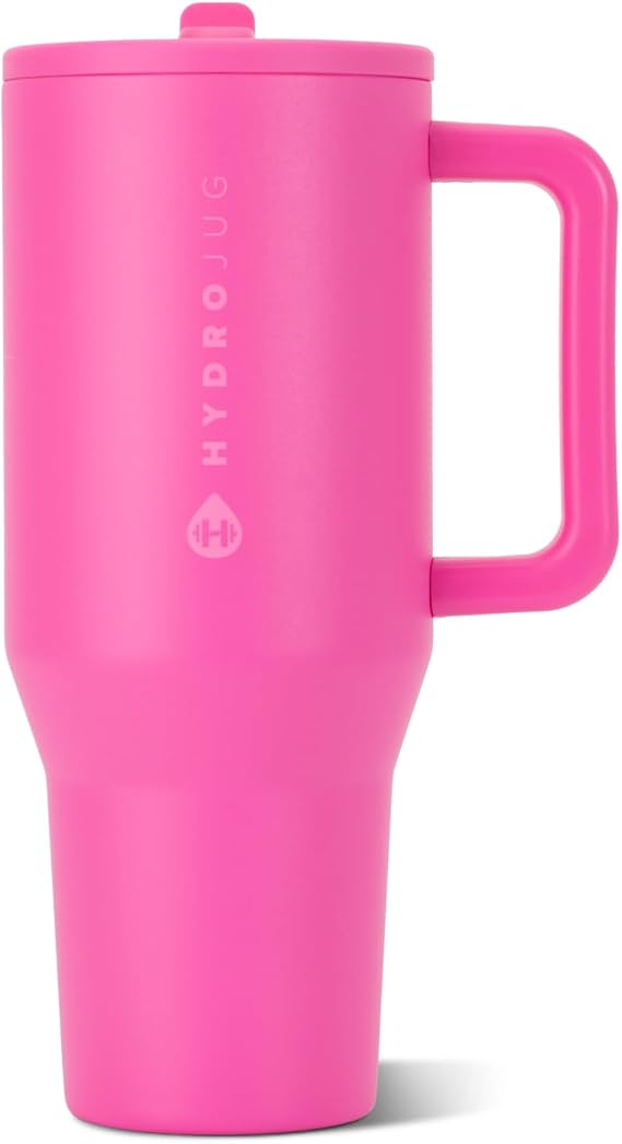 HydroJug Traveler 40oz, Insulated Tumbler with Handle & Straw, Razzle