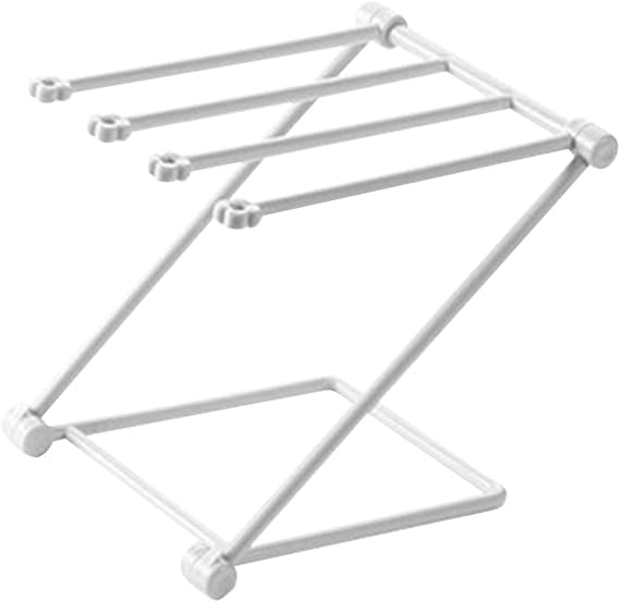 Naroote Hand Towel Holder Stand, 4 Arms Dish Cloth Hanger Folding Dishcloth Holder Dishcloth Drying Rack - Multi-Purpose Dish Towel Drying Rack for Home Kitchen Countertop (Light Gray)