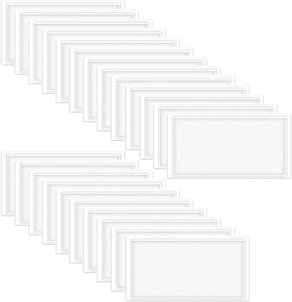 Adhesive Pockets, Clear Label Holder Labels for Storage Bins for Organizing (4 * 2, Piece, 100)