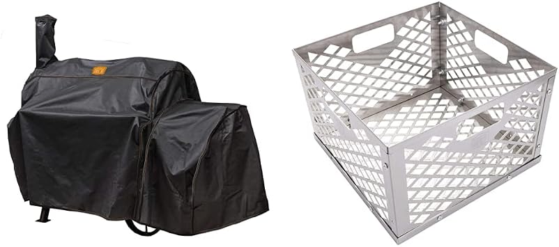 Oklahoma Joes Highland Offset Smoker Cover and Charcoal Firebox Basket