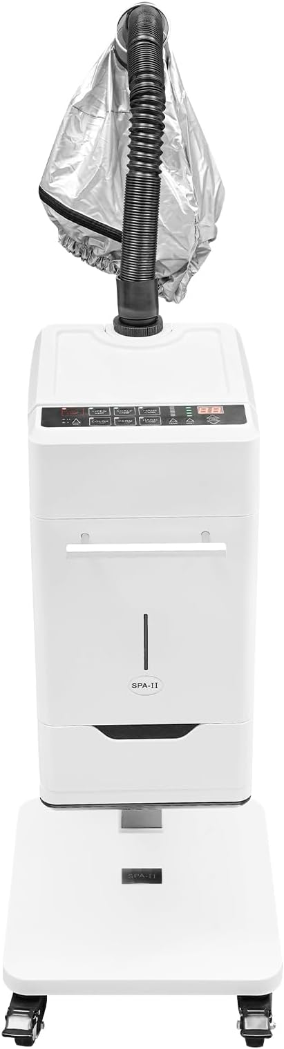 Hair Steamer Nano Micro Mist, Standing Hair Steamer Deep Conditioning, Hooded Hair Steam Cap Treatment-Heated Micro Mist Steamer for Natural, Dyed Hair for SPA, Home