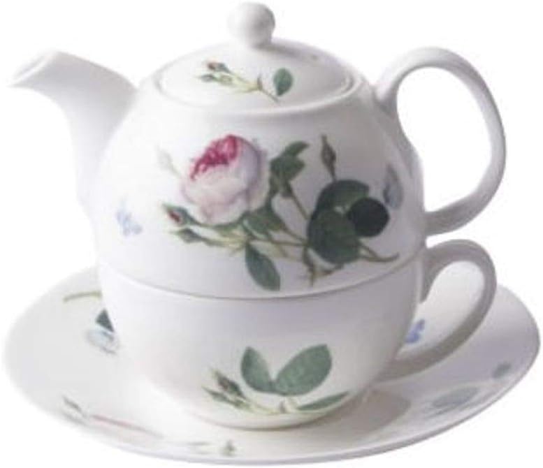 Roy Kirkham Palace Garden Traditional Ceramic Tea for One in WhiteGreen