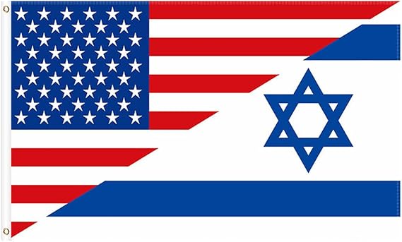 US Israel Flag 3x5 Feet, America Israel Flag, Israel Flag We Stand With Israel and The United States Flags, for Indoor and Outdoor Decoration Flags Banner