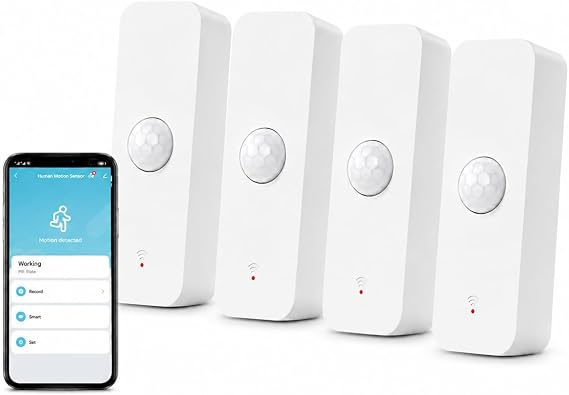 WiFi PIR Motion Sensor Smart Detector with App Alerts for Home Security | No Hub Required, Real-time App Alerts, Wireless Setup and Smart Home Control