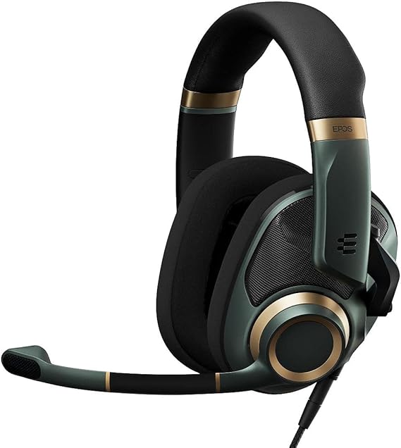 EPOS H6Pro Open Acoustic Gaming with Mic Immersive Sound, Lightweight Comfort, and Durable Design Works with Xbox, PS4/PS5 & PC/Windows Green | Immersive Sound, Lightweight Comfort, Durable Design, Works with Xbox