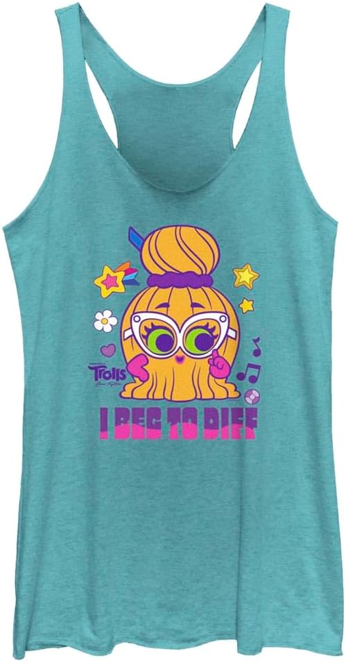 DREAMWORKS TROLLS Trolls Beg to Diff Womens Racerback Tank Top