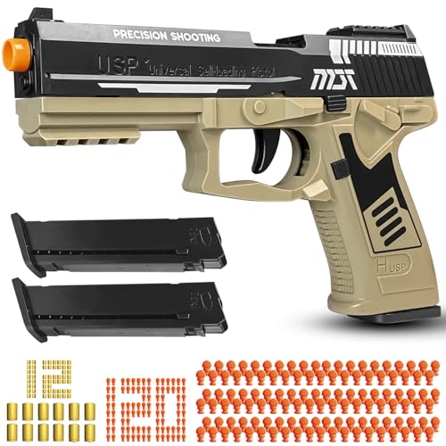 Toy Gun with Automatic Reloading Rebound Shell Ejecting and Soft Foam Blaster, Ideal for Shooting Games, Education Model Toys, Gift for Kids Boys Girls