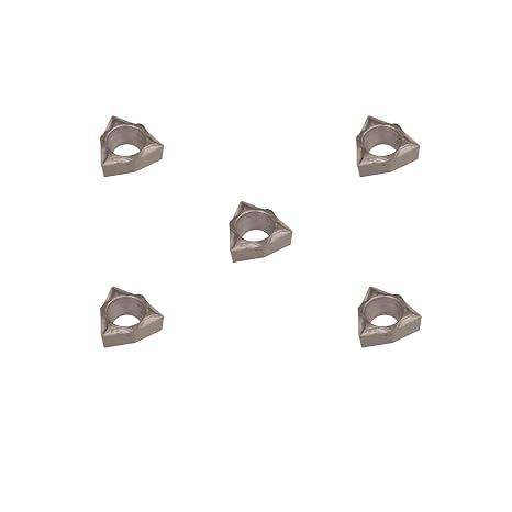 THINBIT 5 Pack MBEIW08D4C MBE Series, 0.008" Radius, Molded Chipbreaker, TiN Coated Carbide Boring Insert for Steel, cast Iron, and Stainless Steel with Interrupted cuts.
