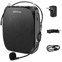 ZOWEETEK ZW-Z258 Portable Rechargeable Mini Voice Amplifier for Teachers with Wired Microphone Headset and Waistband,Supports MP3 Format Audio for Speech, Class, Training,Tour Guide,Power Amplifiers