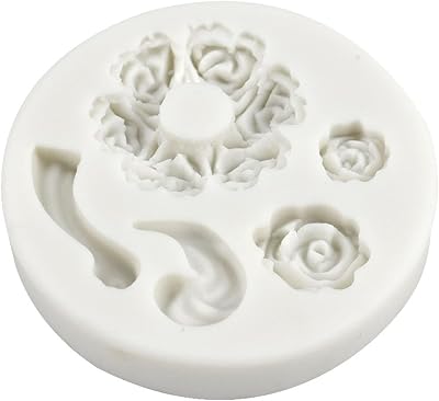 White Food Grade Silicone Teapot Mold - Mini Rose and Flower Baking Tools for Fondant, Gum Paste, Chocolate Making | Durable Reusable Cake Decorating Molds