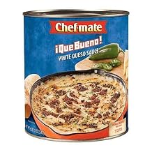 Chef-mate Que Bueno White Queso and Nacho Cheese Sauce, Canned Food, Bulk #10 Can, 6 lb. 10 oz (Pack of 6)