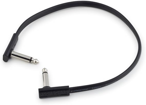 RockBoard PC-F-30 FLAT Patch Cable black, 2x w/right angle - 30 cm