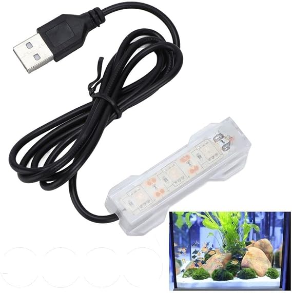 Blue Light Small Aquarium Led Light, Led Fish Tank Light for Freshwater Plants Aquarium Accessories, Fish and Aquatic Pets, Aquarium Lights [Energy Class A]