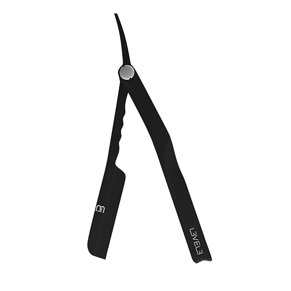 L3 Level 3 Milly Clutch Razor Holder, Stainless Steel, Control Grip, Black