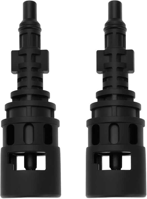 OTOTEC 2Pcs Hochdruch Cleaner Adapter Conversion Adapter Coupling Connector Compatible with Karcher Compatible with Lavor Parkside 124x24.5mm Black