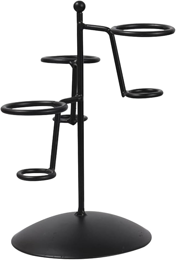 Ice Cream Cone Holder,Iron Ice Cream Holder Stand with Round Base Treat Holder Racks Baking Rack Food Serving Rack for Kitchen Bar Restaurant Party Supplies(SIZE:3 holes)