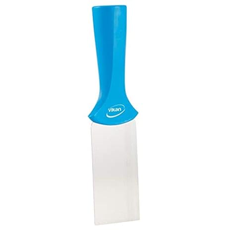 Vikan 40103 2 Stainless Steel Handle Mounted Scraper, Blue