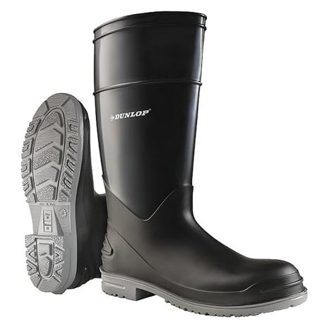 89682-13 Onguard Industries Size 13 Goliath Black Polyblend Chemical Resistant Knee Boots With Power-Lug Outsole, Steel Toe And Removable Insole, 15.34 fl. oz., 1" x 13" x 1"