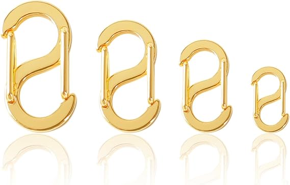 4 Pcs Double Opening Stainless Steel Clasps – Necklace Shortener, Bracelet Connectors for DIY Jewelry Making & Repair