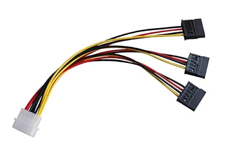Üçlü 3 Port ide Molex Sata Power Hdd 4 pin Güç Kablosu 5101