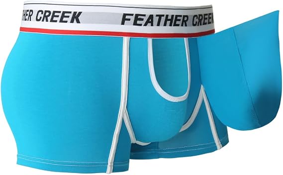 Men's Dual Pouch Breathable Underwear Anti-Chafing Boxer briefs Separated Pouch Trunks
