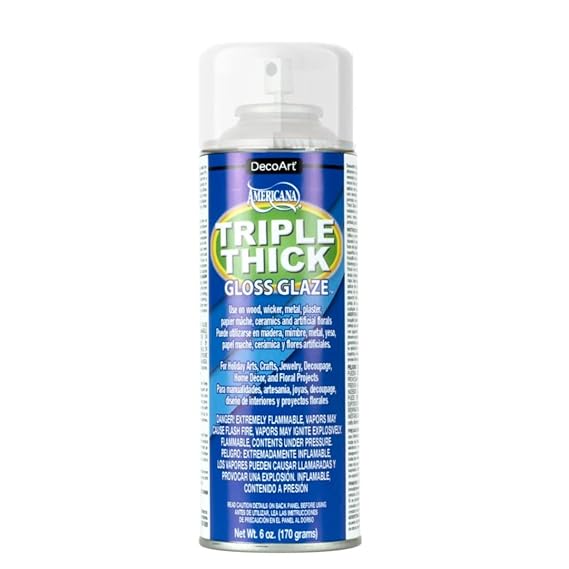 DecoArt TG01-21 Triple Thick Gloss Glaze Spray, 6-Ounce