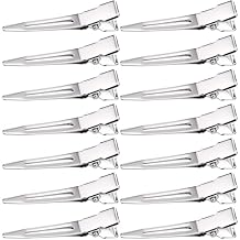 Hicarer 1.75 Inches Single Prong Hair Clips, 50 Pack - Durable Metal Alligator Clips for Dreads Lock Clips, Hair Extensions, Pin Curls, Hair Pins