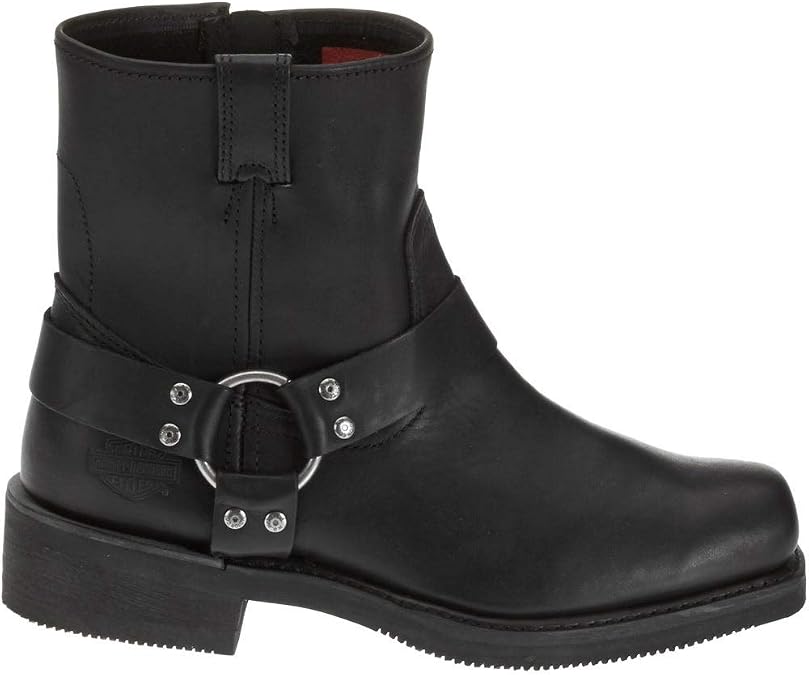 Harley-Davidson Men's El Paso Harness 7-Inch Motorcycle Boots, Side Zip D94422