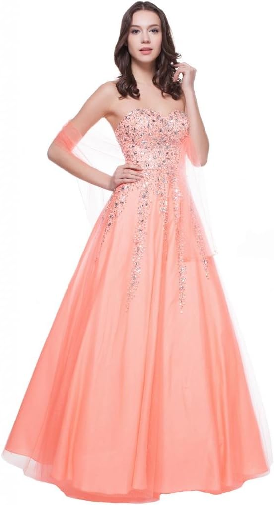 Meier Womens Strapless Beaded Quinceañera Ball Gown Prom Dress